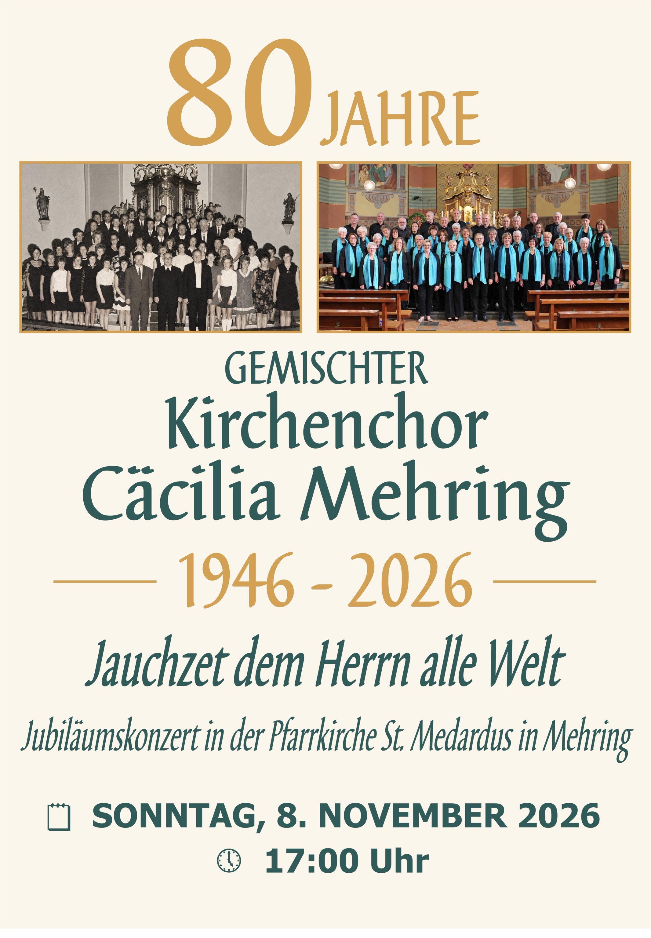 Plakat 80 Jahre Kirchenchor Mehring