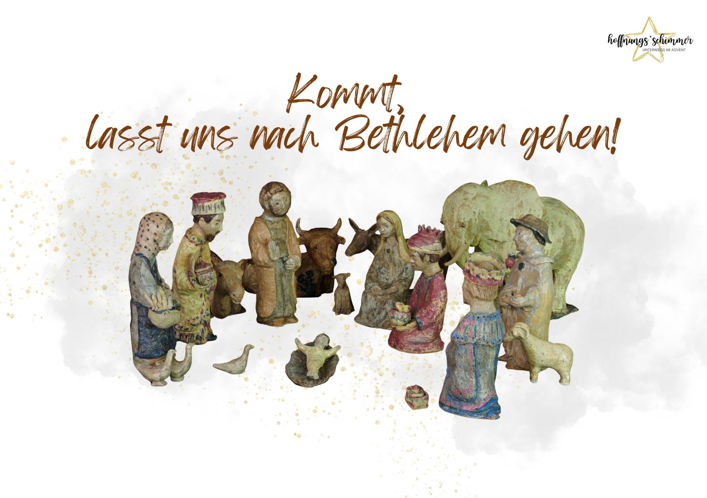 Kommt lasst uns nach Bethlehem gehen - Titelblatt (c) J. Schwickerath eine Krippenszene